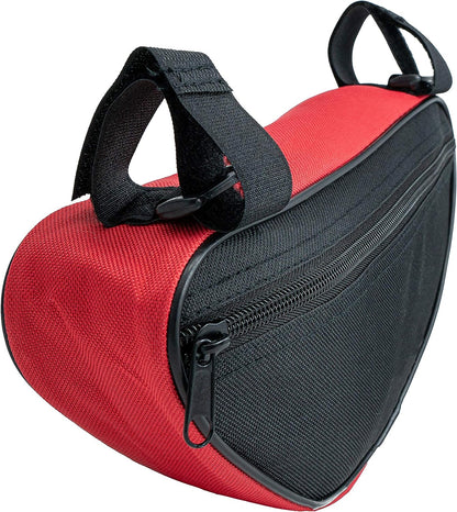 SYSTEM-S Fahrrad Tasche spritzwasserfest Dreiecktasche Rahmentasche Triangeltasche Rot - DREIKS