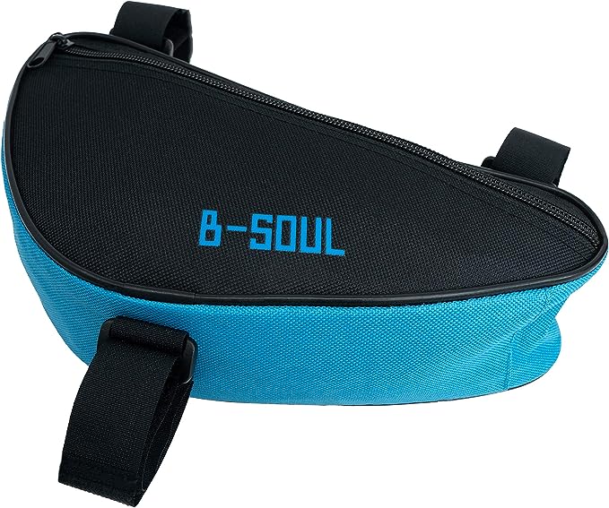 SYSTEM-S Fahrrad Tasche spritzwasserfest Dreiecktasche Rahmentasche Triangeltasche Blau - DREIKS