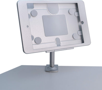 SYSTEM-S Stangen Halterung mit Schloss Befestigung aus Metall in Grau für iPad Pro 10,5" - DREIKS