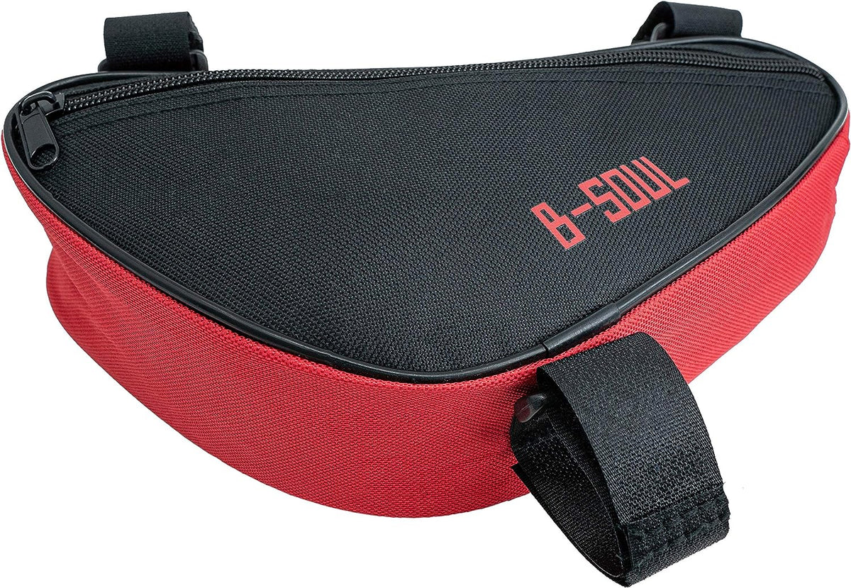 SYSTEM-S Fahrrad Tasche spritzwasserfest Dreiecktasche Rahmentasche Triangeltasche Rot - DREIKS