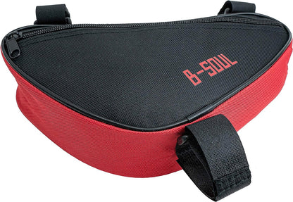 SYSTEM-S Fahrrad Tasche spritzwasserfest Dreiecktasche Rahmentasche Triangeltasche Rot - DREIKS