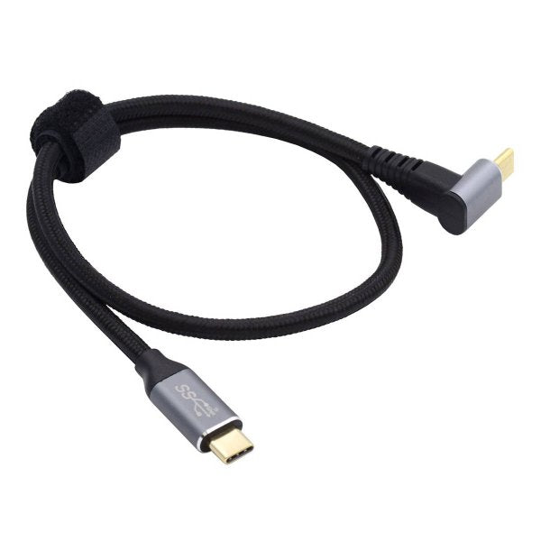 SYSTEM-S USB 3.1 Gen 2 Type C cable 100 cm male to male 10 Gbit/s 100W angle