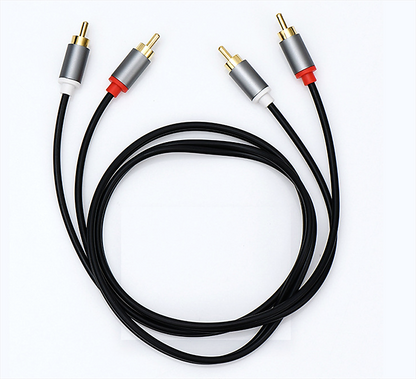 Premium Cinch Kabel Audio AUX 2 Stecker RCA Stereo HiFi Vergoldet Nylon oder TPE - DREIKS