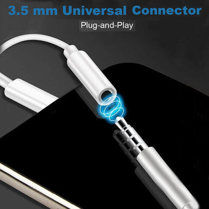 AUX 3.5mm Female to 8-Pin iPhone Audio Adapter Cable