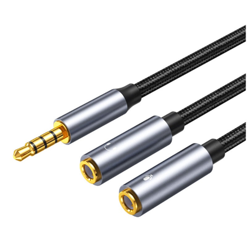 AUX 3.5mm 1/2 Audio Adapter 3.5mm Male to 2x 3.5mm Female Audio Microphone Cable