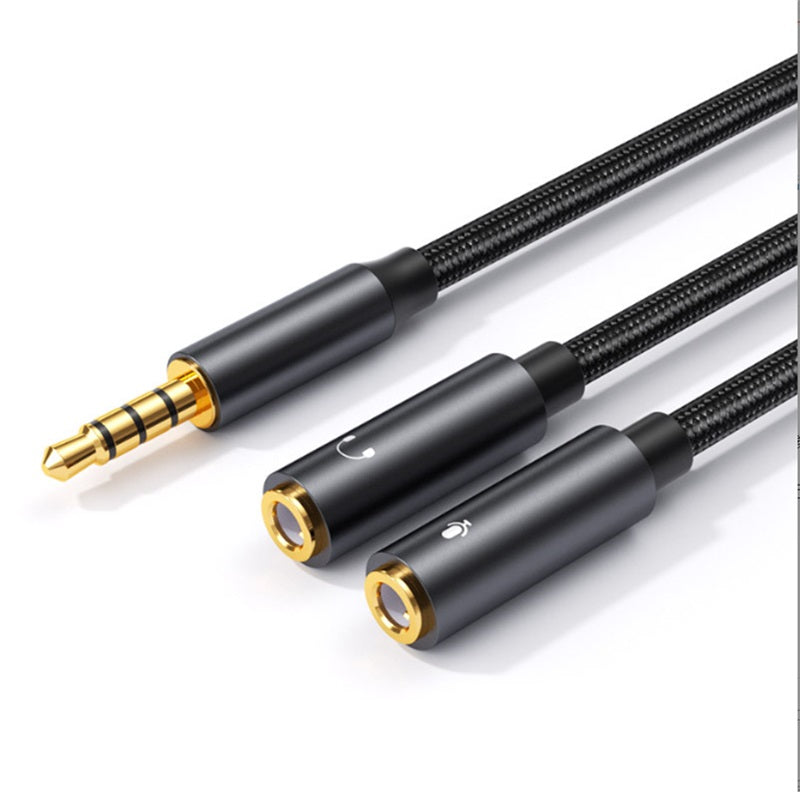 AUX 3.5mm 1/2 Audio Adapter 3.5mm Male to 2x 3.5mm Female Audio Microphone Cable