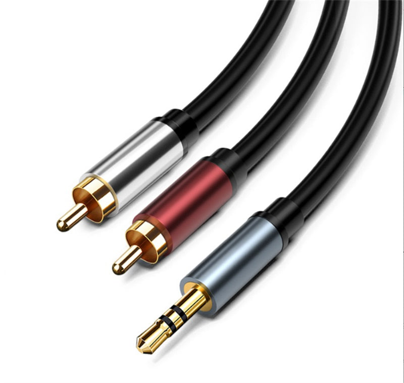 AUX 3.5mm Male to RCA Male Cable Audio RCA Gold Plated TPE