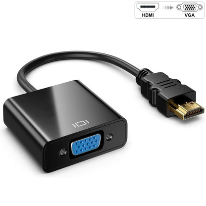 HDMI-Stecker auf VGA-Buchse, Adapter, Konverter, D-Sub, 15-polig, Full HD 1080p, vergoldet