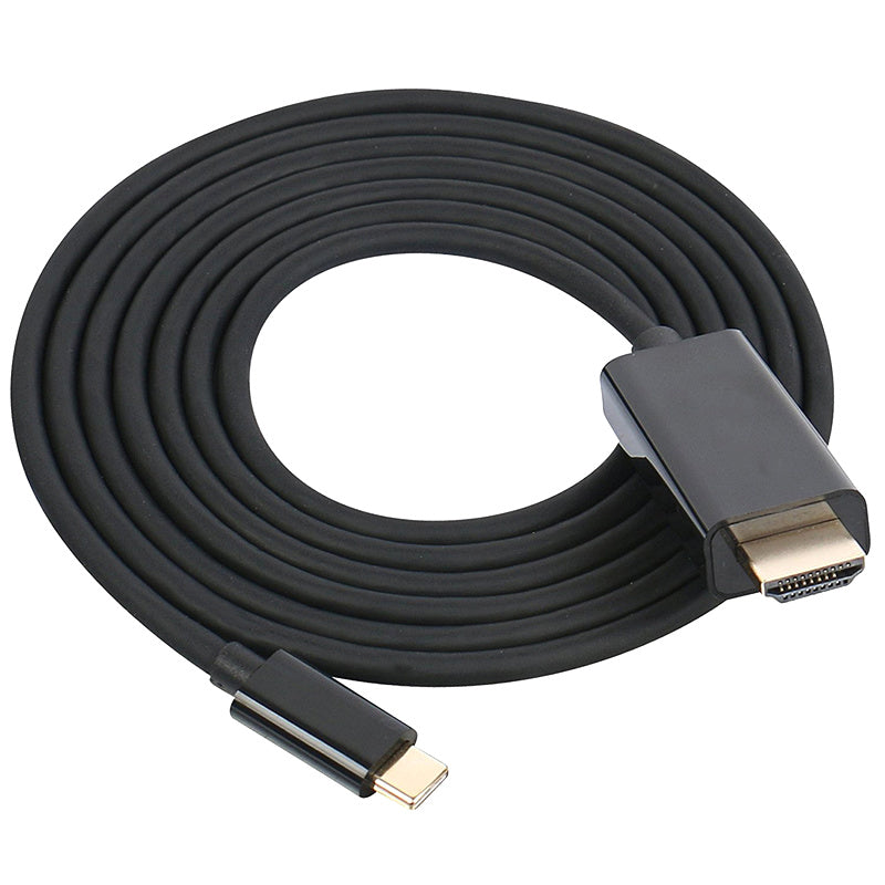 USB-C-Stecker auf HDMI-Stecker-Kabel, 1,8 m, 4K@30 Hz, USB-C 3.1 vergoldet