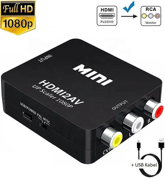 HDMI Female to AV RCA Female Adapter Converter Full HD 1080P HDMI to Audio Video CVBS