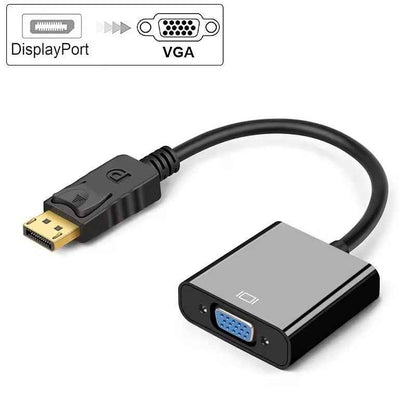DP zu VGA Adapter DisplayPort Stecker auf VGA Buchse Konverter PC Mac Vergoldet - DREIKS