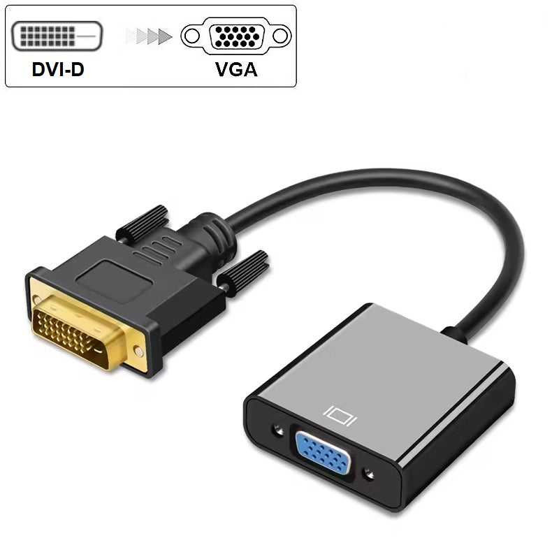 DVI Male to VGA Female Adapter Converter Full HD 1080p Gold Plated