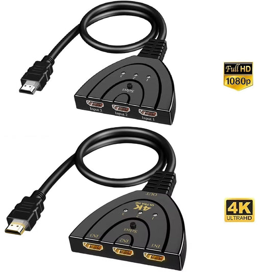 3-in-1-out HDMI Switch Full HD 1080p or Ultra HD 4Kx2K