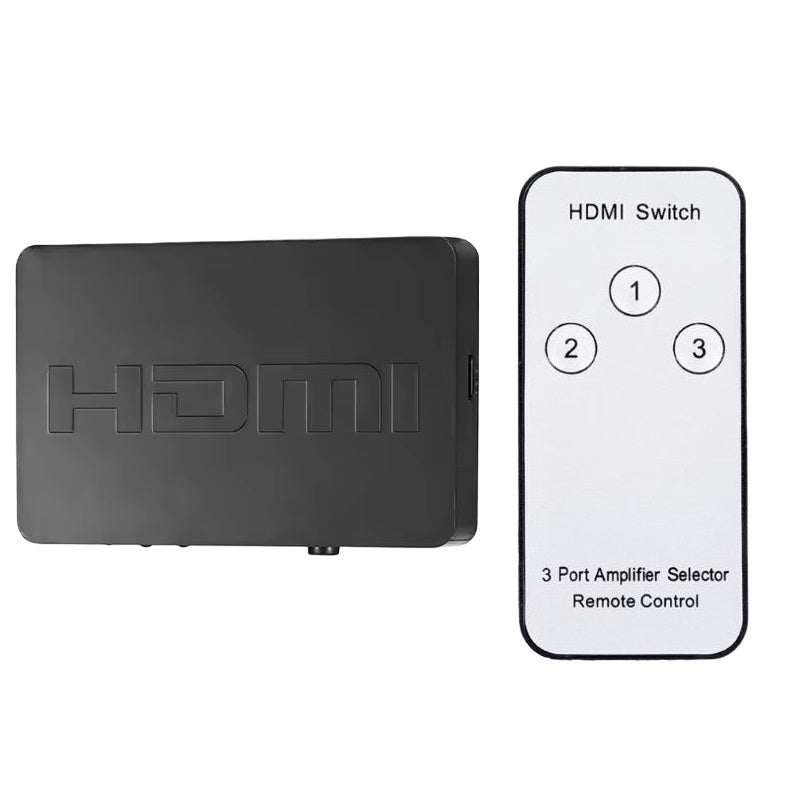 3-in-1-out HDMI Switch Full HD 1080p or Ultra HD 4K with remote