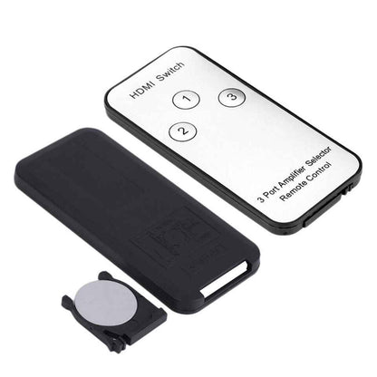 3-in-1-out HDMI Switch Umschalter Fernbedienung Ultra HD 4K oder Full HD 1080p - DREIKS
