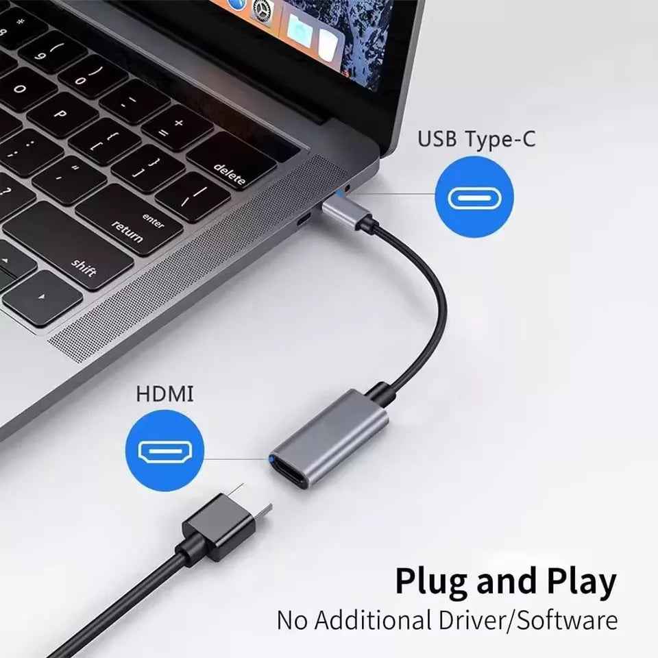 USB-C zu HDMI Adapter 4K UHD Typ C auf HDMI für Samsung Galaxy Huawei Xiaomi TV - DREIKS