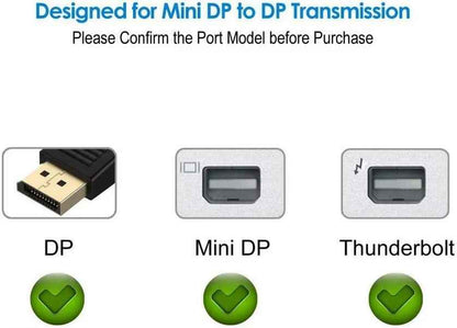 Mini DP zu DP Adapter Mini DisplayPort auf DisplayPort MacBook Surface 4K@60Hz - DREIKS