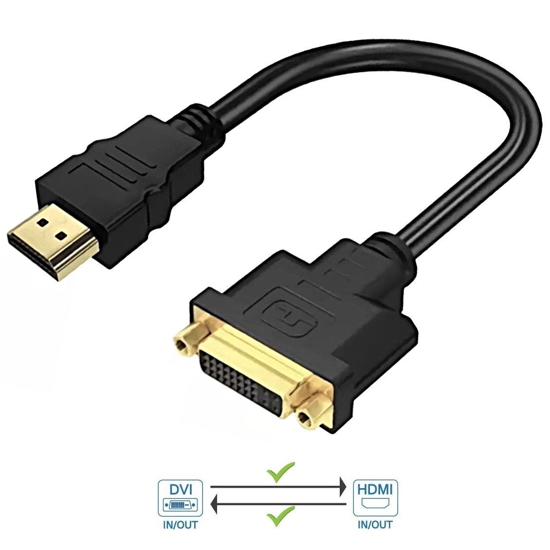 Bidirectional HDMI Male to DVI Female adapter Full HD 1080p