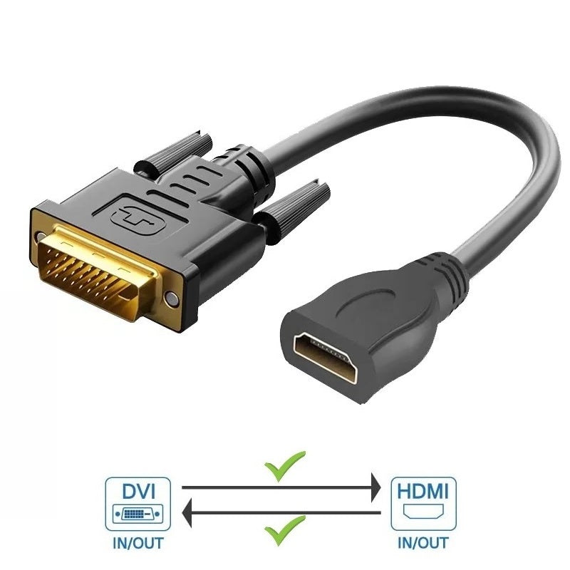 Bidirectional DVI Male to HDMI Female adapter Full HD 1080p