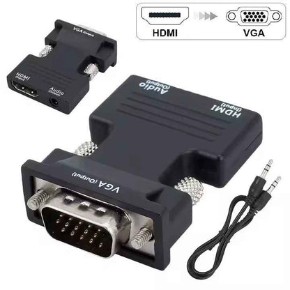 HDMI zu VGA Adapter HDTV Konverter Audio & Videokabel für PC Laptop 1080p @ 60Hz - DREIKS