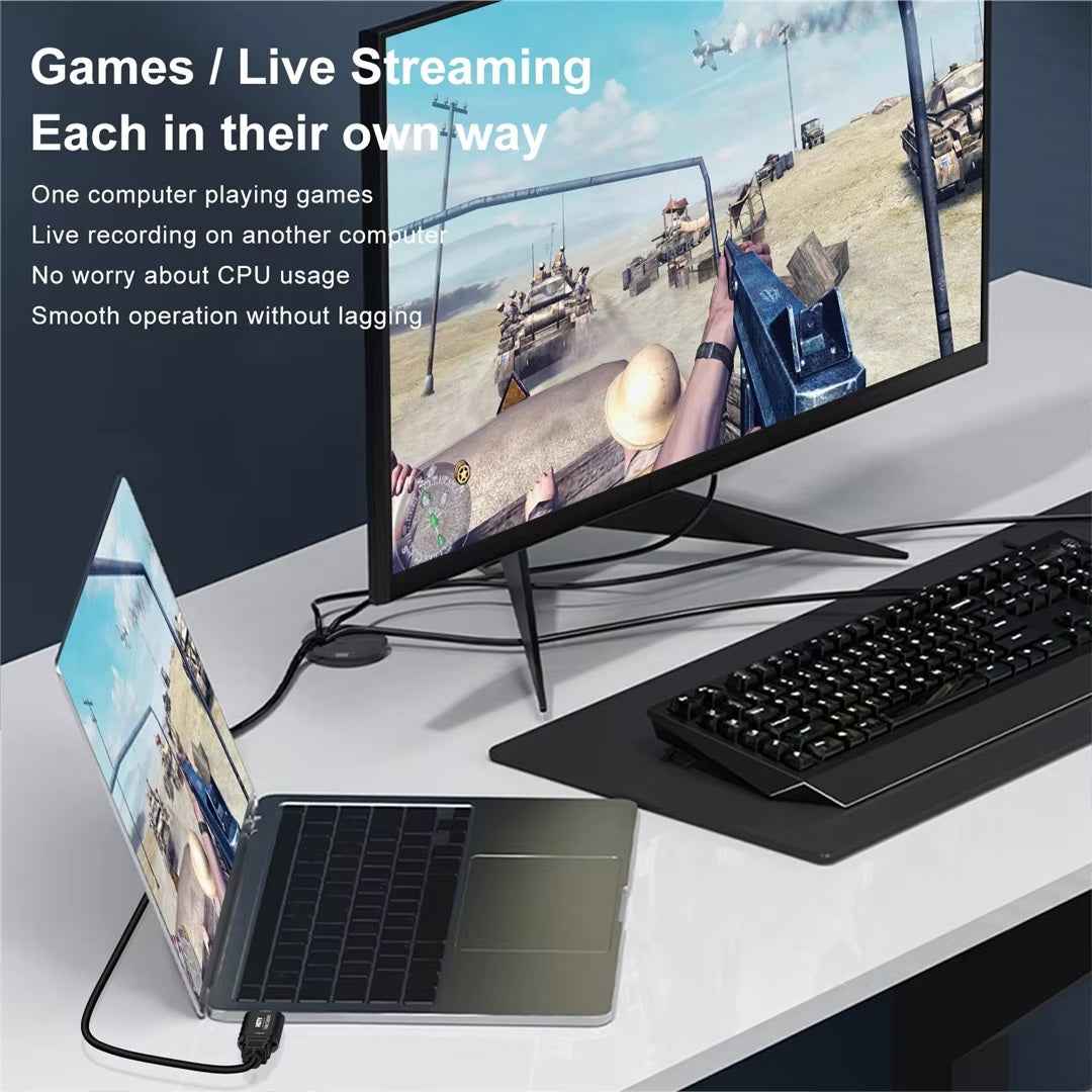 Video Capture Card HDMI USB 4K 1080p Live Video Streaming Game Recorder USB-C - DREIKS
