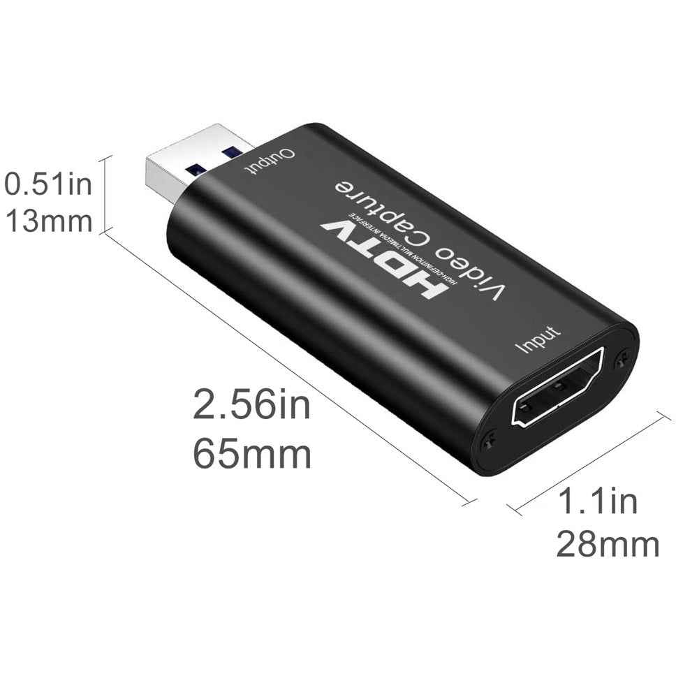 Video Capture Card HDMI USB 4K 1080p Live Video Streaming Game Recorder USB-C - DREIKS