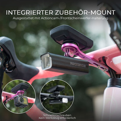 Aero Fahrradcomputer Halterung mit Schnellverschluss Leichtbau Lenkerverlängerungshalterung