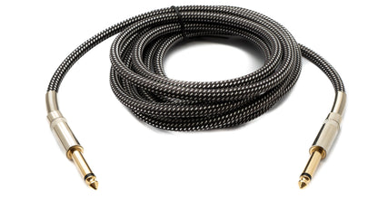 Audio Kabel 3 m 6.35 mm Klinke Stecker zu Stecker Nylon geflochten Knickschutz AUX | System-S