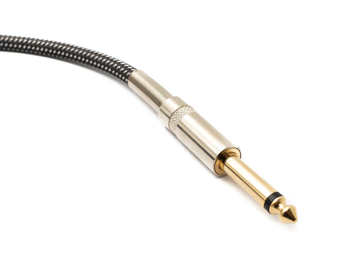 Audio Kabel 3 m 6.35 mm Klinke Stecker zu Stecker Nylon geflochten Knickschutz AUX | System-S