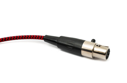 SYSTEM-S Audio Cable 120 cm 3.5 mm jack plug to mini XLR socket braided in red