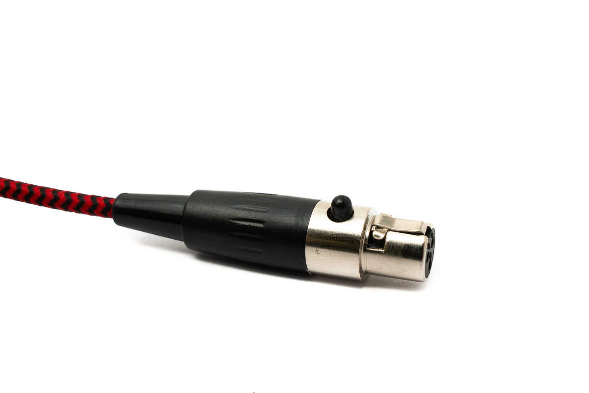 SYSTEM-S Audio Cable 3 m 3.5 mm jack plug to mini XLR socket braided in red