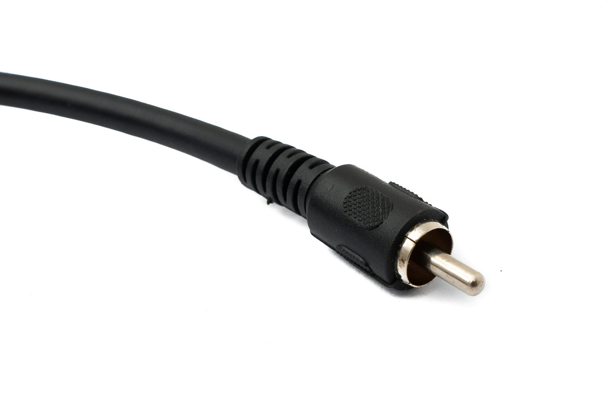 SYSTEM-S Cinch RCA cable 150 cm plug to XLR 3-pin plug 30 VAC in black