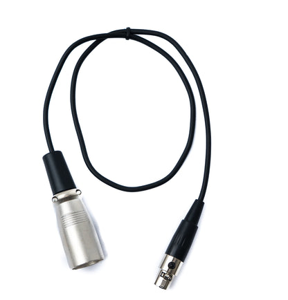 SYSTEM-S Audio Kabel 50 cm Mini XLR 3 polig Buchse zu XLR 3 polig Stecker Schwarz - DREIKS