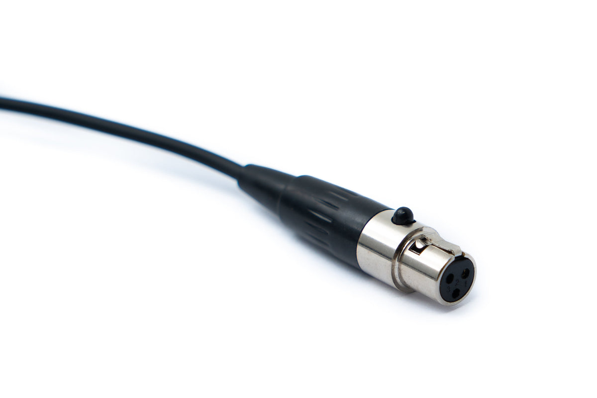 SYSTEM-S Audio Kabel 50 cm Mini XLR 3 polig Buchse zu XLR 3 polig Stecker Schwarz - DREIKS