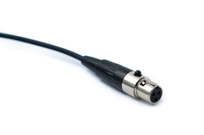 SYSTEM-S Audio Kabel 50 cm Mini XLR 3 polig Buchse zu XLR 3 polig Stecker Schwarz - DREIKS