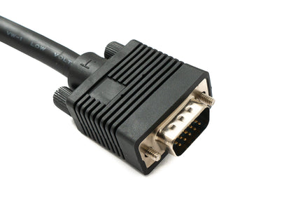 SYSTEM-S VGA cable 180 cm HD15 plug to 5 BNC RGBHV plug coaxial in black