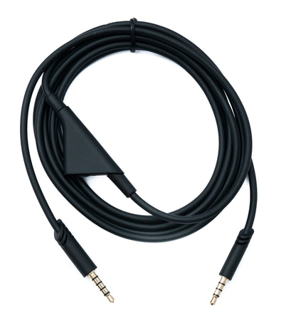 Audio Klinke Kabel 2 m 3,5 mm TRRS Stecker zu TRS Stecker Lautstärkeregler AUX Schwarz | System-S