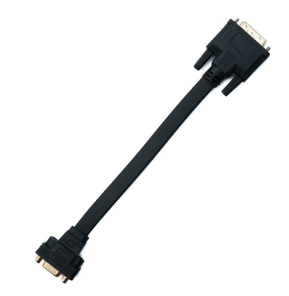 SYSTEM-S DVI D cable 20 cm 24+1 25 pin male to VGA 15 pin female flat panel mount screw adapter