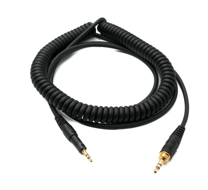 SYSTEM-S Audio Replacement Cable 2 m AUX Jack Spiral for Audio Technica ATH M70x M60X M50x M40x