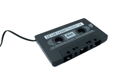 Audio Kabel 100 cm AUX 3,5 mm Stecker zu Auto Radio Kassette Winkel in Schwarz | System-S