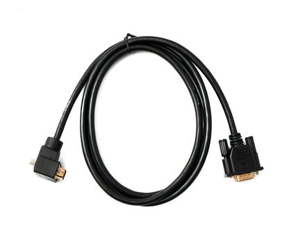 SYSTEM-S D Sub15 cable 150 cm HD VGA 15 pin male to male DB15 angled up angled
