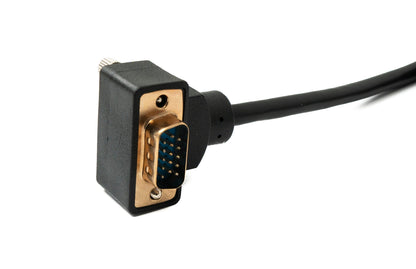 SYSTEM-S D Sub15 cable 150 cm HD VGA 15 pin male to male DB15 angled up angled