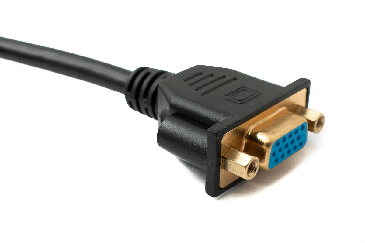 SYSTEM-S D Sub15 cable 150 cm HD VGA 15 pin male to female DB15 angled up angled
