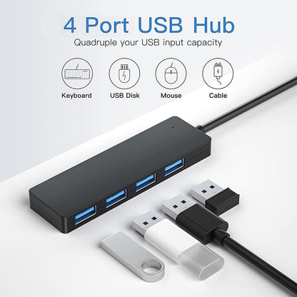 4-Port-USB-Hub USB 3.0-Daten-Hub-Dockingstation mit LED-Anzeige