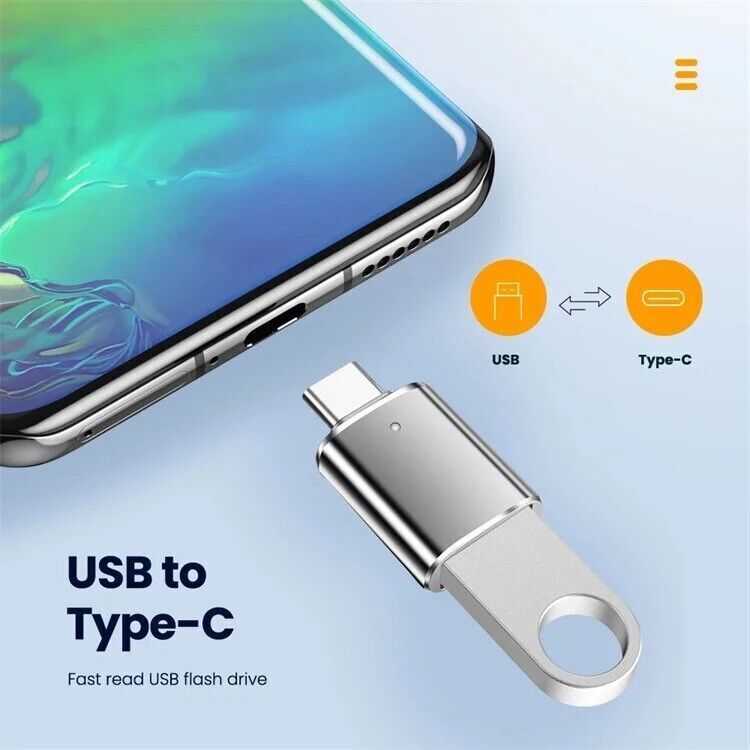 2 Stück USB-C-Stecker auf USB-A-Buchse, USB-Adapter, USB 3.0 OTG