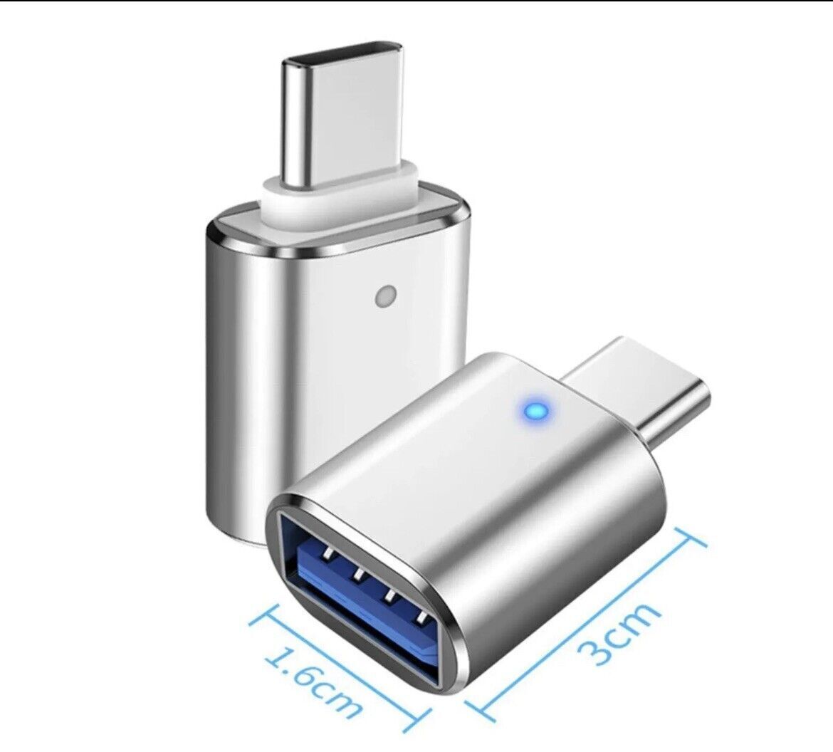 2 Stück USB-C-Stecker auf USB-A-Buchse, USB-Adapter, USB 3.0 OTG