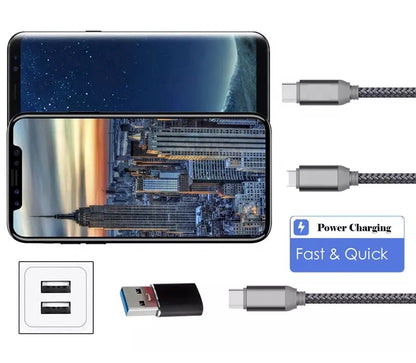 2 Stück USB-A-Stecker auf USB-C-Buchse USB-Adapter USB 3.0 OTG