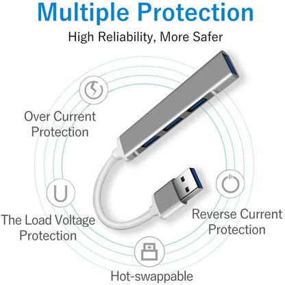 4-Port-USB-Hub USB 2.0 USB 3.0-Daten-Hub-Dockingstation