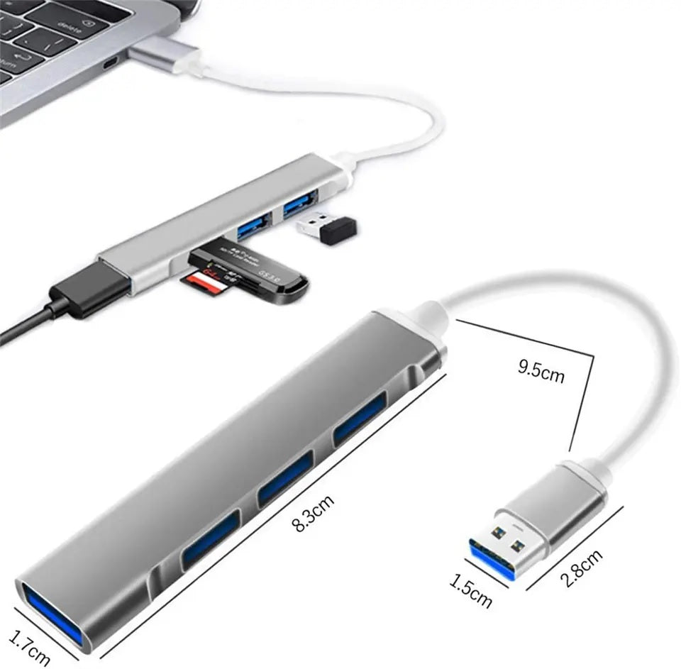 4-Port-USB-Hub USB 2.0 USB 3.0-Daten-Hub-Dockingstation