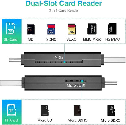 Kartenleser Kartenlesegerät Speicherkartenleser SD Card Reader USB 3.0 USB-C - DREIKS